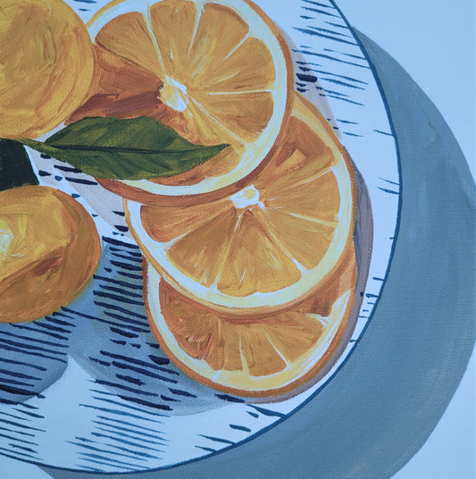 Framed Canvas Print Oranges