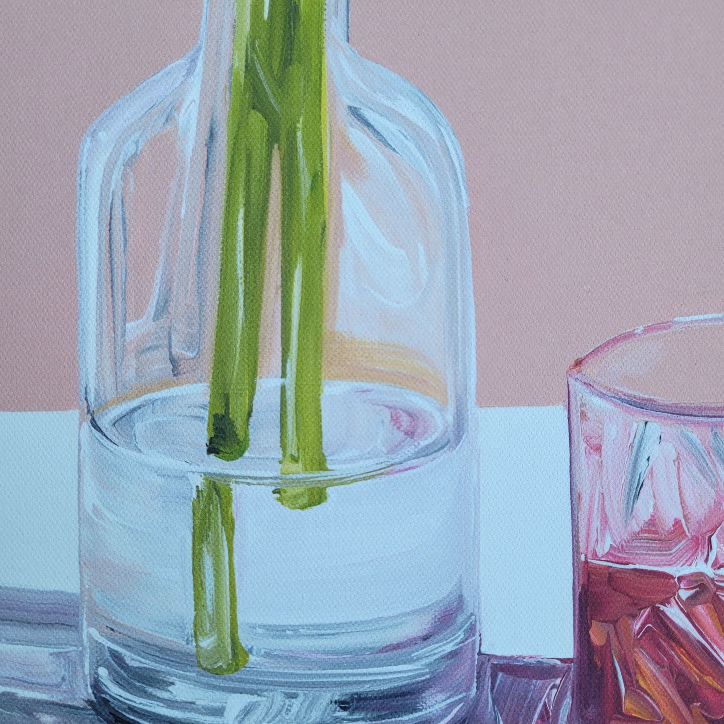 Framed Canvas Print Tulips and Negronis