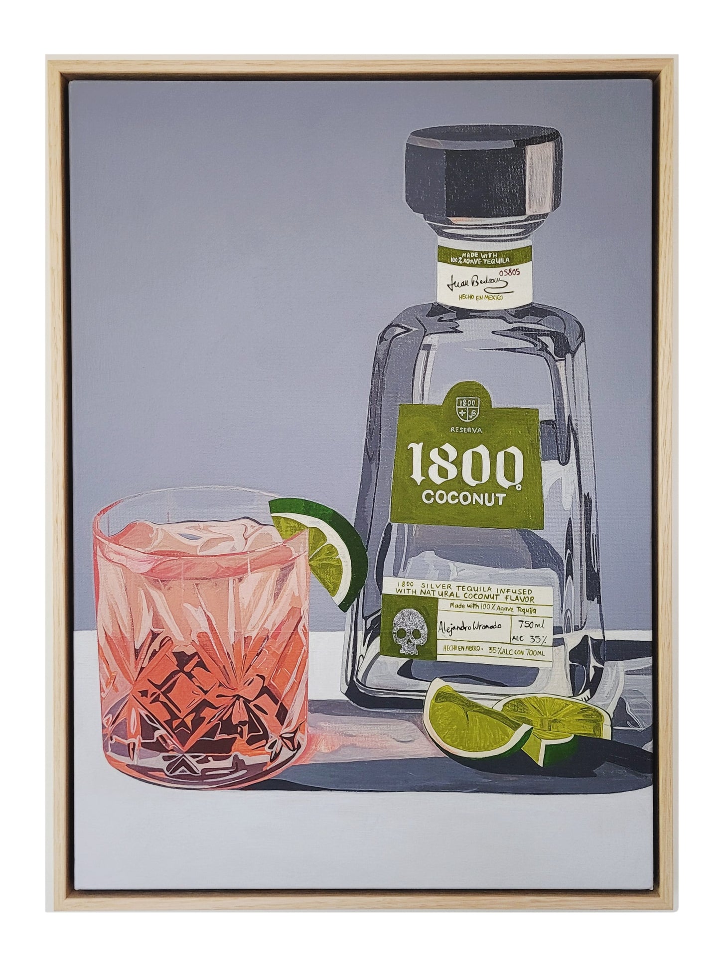 Framed Canvas Print 'Guava Coconut & Lime Margarita'