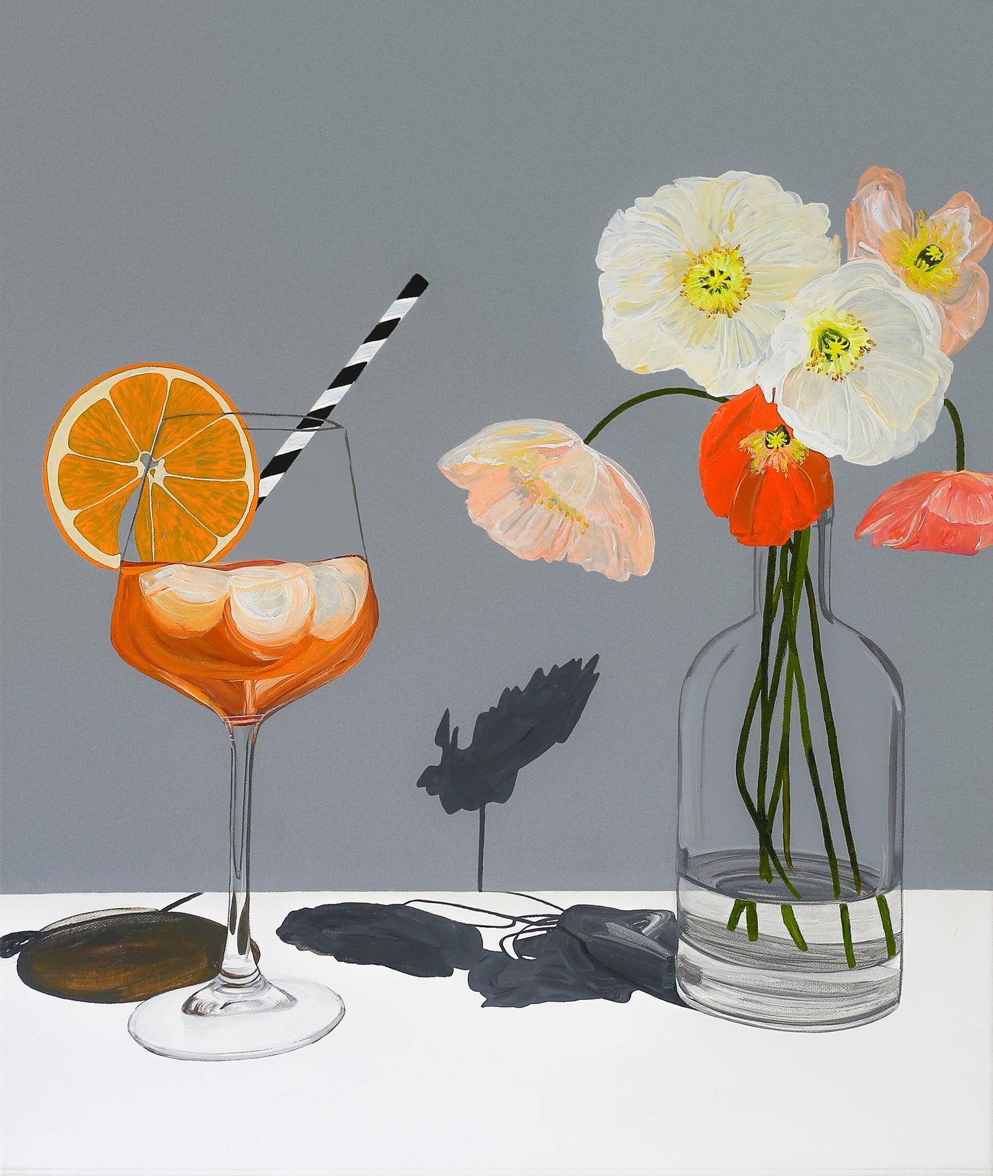 Aperol Spritz And Fresh Flowers Print