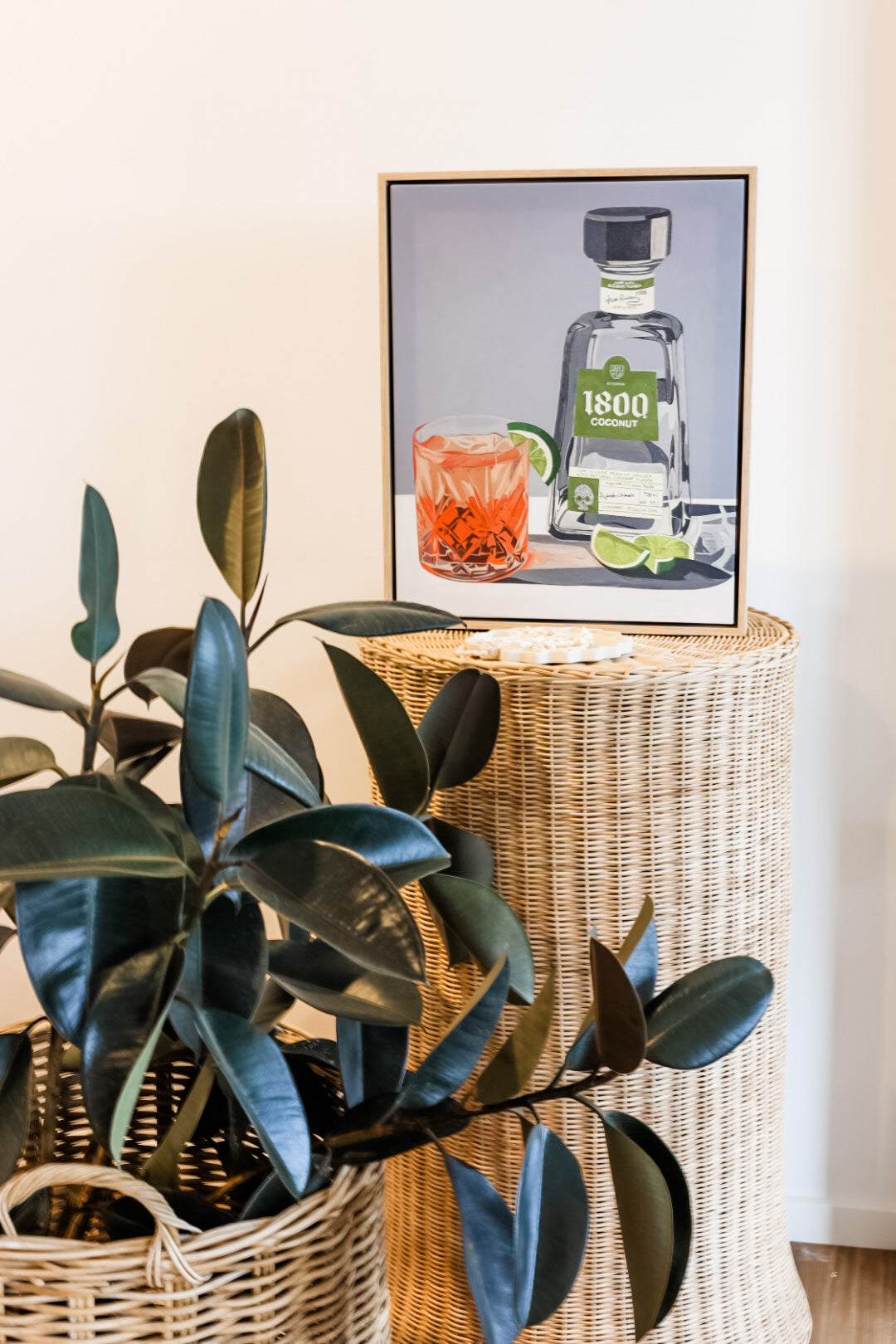 Framed Canvas Print 'Guava Coconut & Lime Margarita'