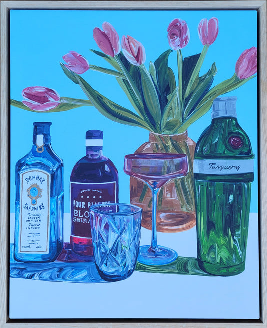 Framed Canvas Tulips and Gin