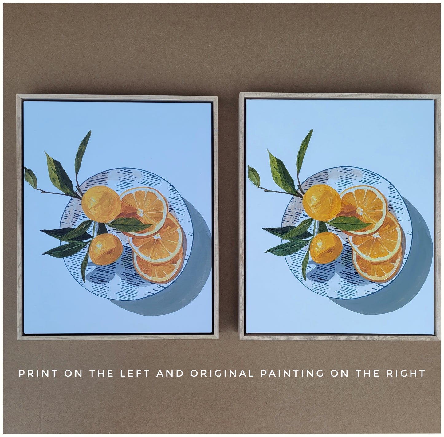 Framed Canvas Print Oranges