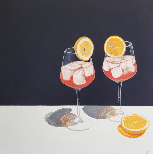 Two Glasses of Aperol Spritz