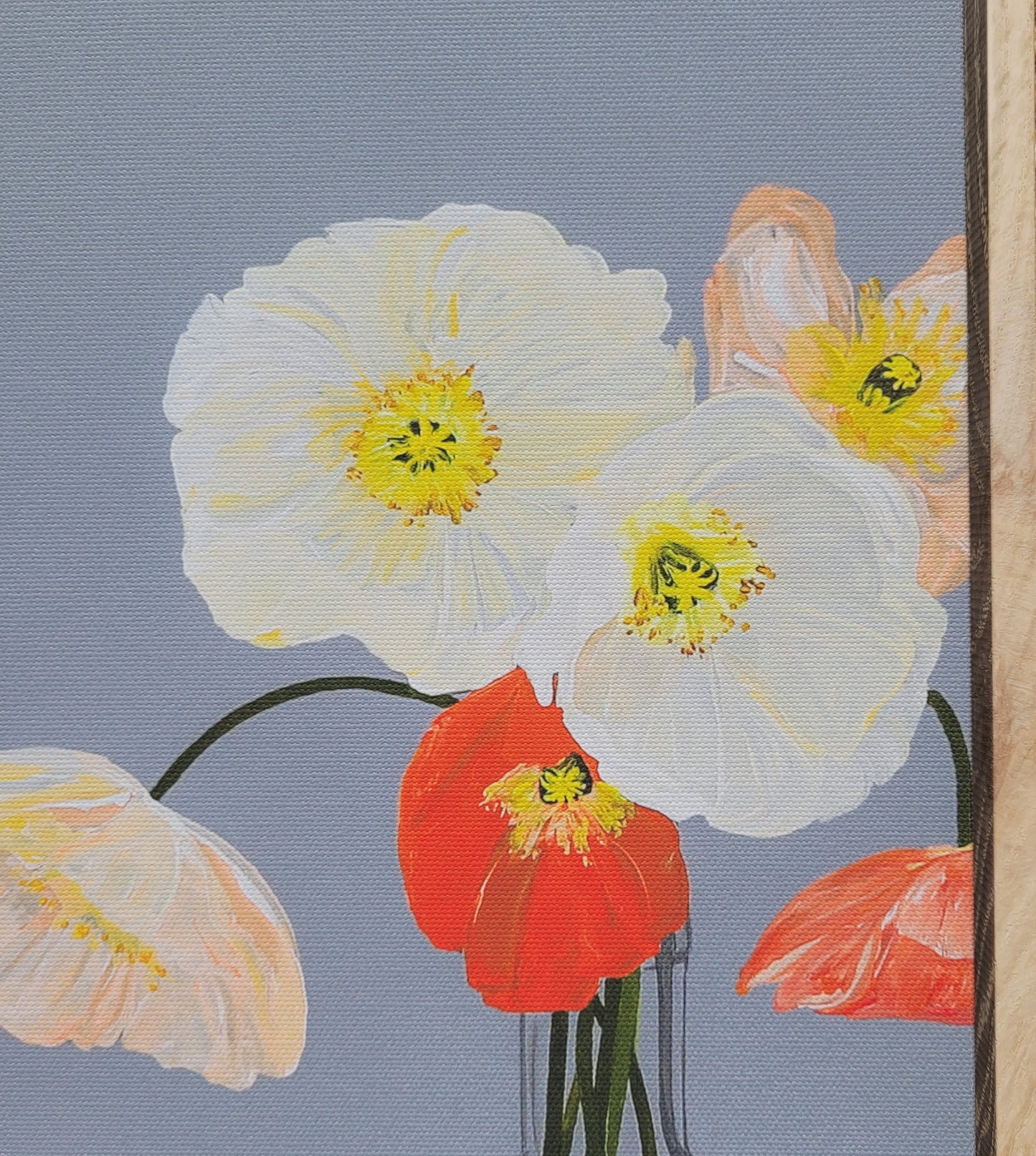 Framed Canvas Print 'Aperol Spritz and Fresh Flowers'