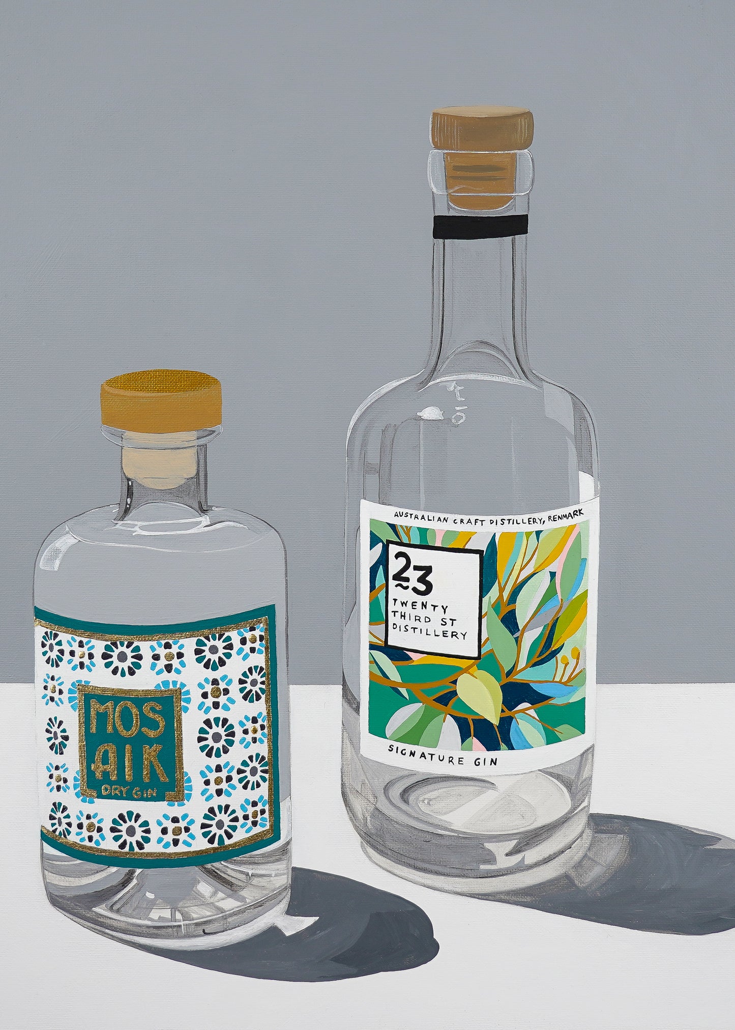 Two Gin Bottles Print