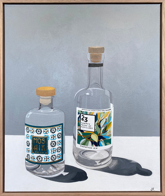 Two Gin Bottles