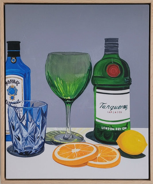 LIMITED EDITION Framed Canvas Print 'Gin and Citrus'